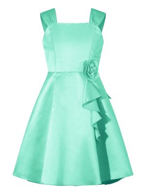 iEFiEL Kids Girls Flower Brooch Ruffle Sleeveless A-Line Dress