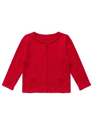 iEFiEL Toddler Girls Long Sleeve Bowknot Knitted Cardigan Bolero