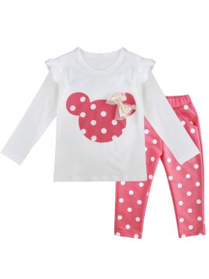 IEFIEL Cute Toddler Baby Girls Clothes Set Long Sleeve T-Shirt and Pants Kids 2pcs Outfits