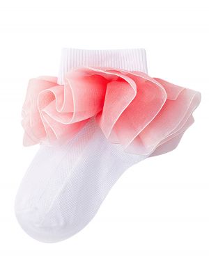 iEFiEL Ruffle Frilly Big Lace Socks, Double Turn Cuff Princess Dress Ankle Socks for Newborn/Infant/Toddler/Baby Girls
