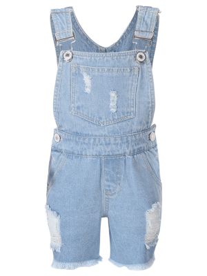 iEFiEL Baby Girl Denim Blue Overalls Light Wash Summer Ripped Shortalls Kid Backless Clothing Children Toddler Pockets Shorts