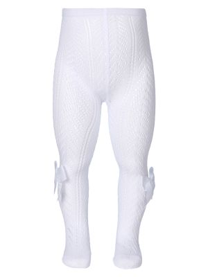 iEFiEL Baby Girls Cotton Tights Thin Hollowed Summer with Bowknot Mesh Lace Fashion Toddler Footed Legging Pantyhose