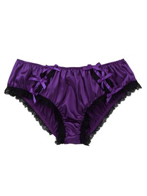 iEFiEL Men's Shiny Silky Satin Lingerie Cheeky Knickers Sissy Male Feminine Crossdressing Panties
