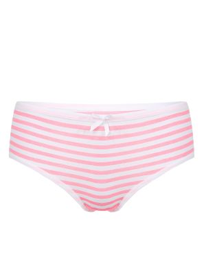 Womens Navy Style Stripe Cotton Undergarment Bikini Briefs