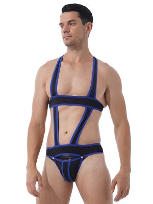 Mens Jockstrap Leotard Wrestling Singlet Bodysuit