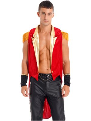 Men's Ringmaster Showman Costume Tailcoat with Cuffs Set