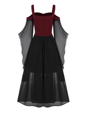 Women Off the Shoulder Victorian Dress Renaissance Costume for Halloween