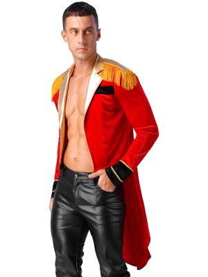 Men's Circus Ringmaster Costume Long Jacket Tailcoat