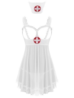 Women Plus Size Sexy Nurse Costumes Lingerie