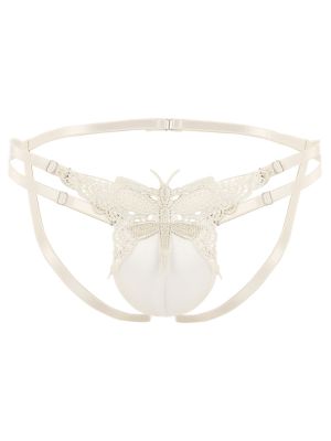 Sissy Mens Butterfly Embroidery Convex Pouch G-Strings