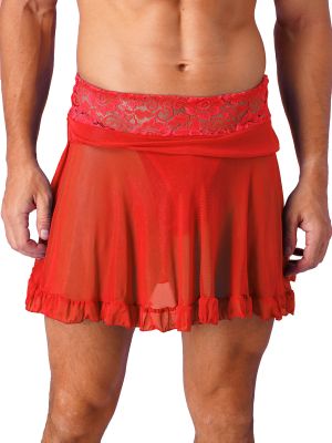 Men's Floral Lace Sissy Crossdressing Lingerie