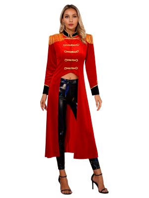 Womens Circus Ringmaster Velvet Tailcoat Costumes