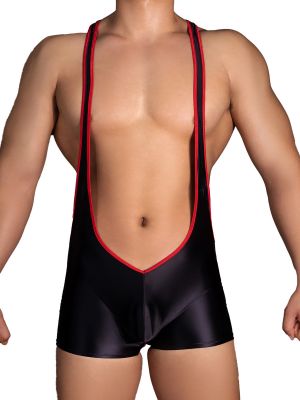 Men's Glossy Bulge Pouch Open Butt Underwear