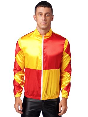 Men's Satin Jacket Horse Trainer Horse Racer Costume