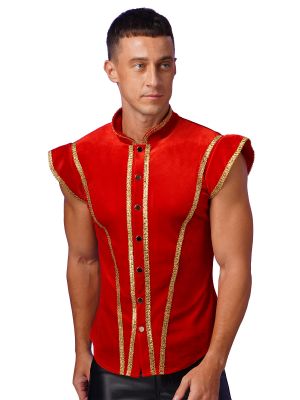 Men's Medieval Royal Guard Costume Vintage Vest 