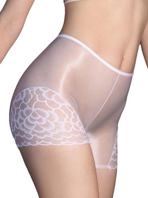 Women's Silky Sheer Mesh Fish Scale Print Panties