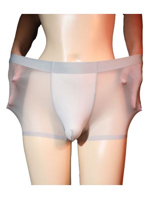 Mens See Through Silky Boxer Briefs Underwear