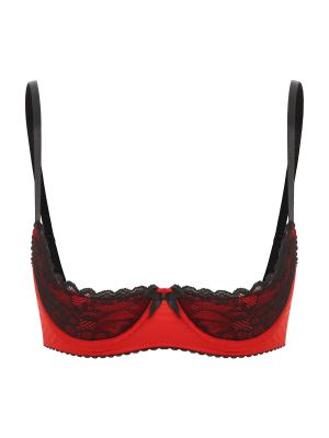 Womens Sexy Half Cup Lace Push Up Balconette Bra