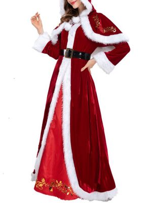 Women Xmas Santa Claus Dress Up Costumes Dress Sets