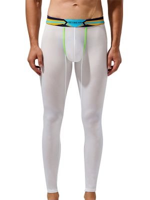 Men's Bulge Pouch Long Johns Thermal Underwear Pants