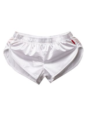 Men's Satin Side Split Running Shorts Jogging Shorts