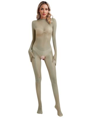 Womens Full Body Covering Open Crotch Bodystockings