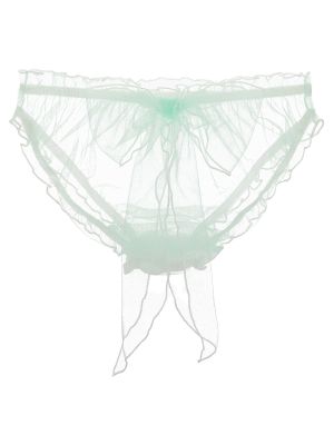 Mens Tulle Sheer Mesh Sissy Briefs with  Big Bowknot