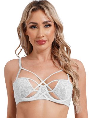 Womens Sexy Underwire Strappy Cutout Push Up Bra