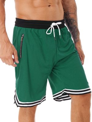iEFiEL Men's Athletic Sports Shorts with Zip Pockets Workout Running Basketball Shorts Pants