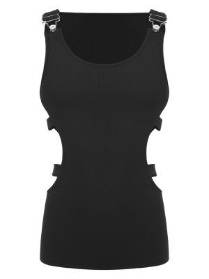 iEFiEL Mens Gym Sports Tank Tops Knitted Ribbed Sports Shirt Bodybuilding Muscle T-Shirt Night Party Clubwear 