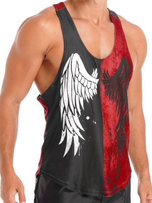 iEFiEL Mens Stringer Workout Tank Tops Bodybuilding Muscle Shirts Sleeveless Swim Beach Shirt