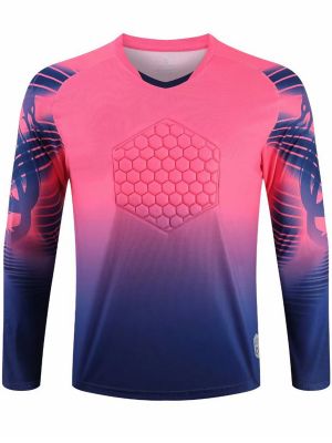 iEFiEL Kids Boys Gladiator Goalkeeper Jersey Padded Goalie Shirt Soccer Jersey Tops Sports Team Training Uniforms