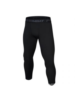 iEFiEL Men's Athletic 3/4 Compression Pants Tights Leggings Running Workout Pants Sports Base Layer Bottoms